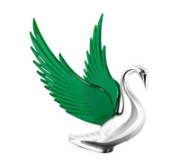 WINDRIDER HOOD ORNAMENT SWAN WITH GREEN WINGS