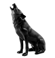 HOWLING WOLF HOOD ORNAMENT MATTE BLACK