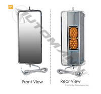 MIRROR WEST COAST STYLE 7" X 16" WITH AMBER LED