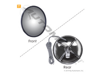 CONVEX MIRROR 8.5" CENTER STUD WITH L BRACKET HEATED