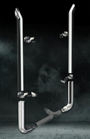 6" PETERBILT STACK KIT WITH 90 DEGREE ELBOWS & BOILER MAKER TOPS