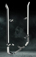 6" PETERBILT STACK KIT WITH OEM STYLE 60 DEGREE ELBOWS & BOILER MAKER TOPS