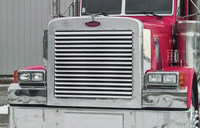 PETERBILT 379 EXT HOOD GRILL 16 LOUVER STYLE BARS