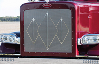 PETERBILT 379 EXT HOOD GRILL INSERT 3 DIAMOND PATTERN PUNCHED WITH 1/4 SMALL HOLES