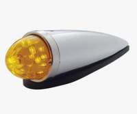 CAB LIGHT CHROME PLASTIC HOUSING W/ AMBER LED