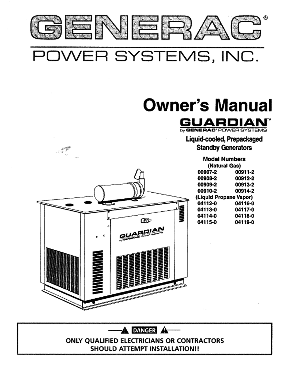 Generac Guardian 22kw Generator Manual