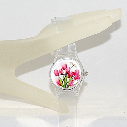 Tulip watch showing strap detail