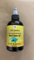 Black castor oil in the bottle 