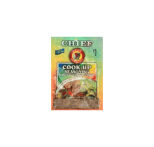 Chief Cook Up Seasoning 40g packaged in Green, Yellow, and Red packet 