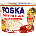 FOSKA ALMOND OATMEAL INSTANT PORRIDGE 74 GRAMS 

Almond Oatmeal Instant Porridge packaged in a red and  white container 