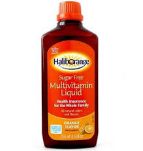 Haliborange Surgar Free Multivitamin Liquid 250 ml 
Brown Plastic bottle with Orange Cap and Orange Label 