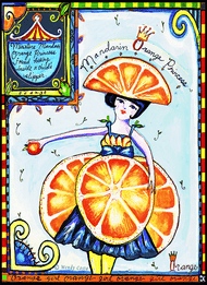 Wendy Costa glass cutting board Orange princess