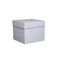 White Gloss 10 x 10 x 8 - 3-piece folding box (3" lid depth)   1 box