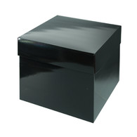 Black Gloss 14 x 14 x 12 - 3-piece folding box (3-1/2" lid depth)   1 box