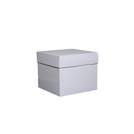 White Gloss 8 x 8 x 6 - 3-piece folding box (2-1/2" lid depth)   1 box