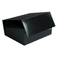 13 x 10-3/4 x 5-1/2 Black Gloss Rigid Folding Box