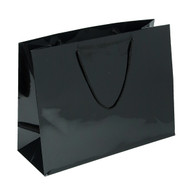 16 x 6 x 12 Black Gloss Euro-Totes   (Handles are cotton/poly blend)   100/ctn