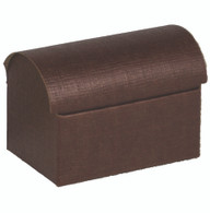 Seta Marrone - 2-3/4 x 1-3/4 x 2''  Chocolate  Chest  (Linen Embossed  Finish)  200/ctn     Made in Italy