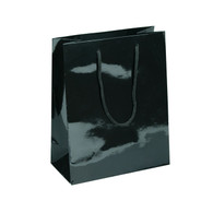 8 x 4 x 10 Black Gloss Euro Tote   (157 gsm)    25 bags per package