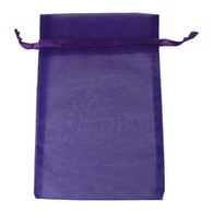 5-1/2 x 9 Purple Organza Bag     10/pkg
