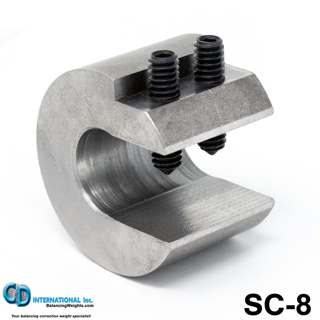 8.0 ounce (224 g) Steel Balancing CClamp weights, 3/4" Throat SC8