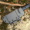Becker BK2 Horizontal custom KYDEX sheath in gray by Grizzly Outdoors  