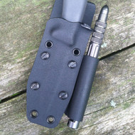 Front of sharpener holder attachment on custom kydex sheath for a Gatco Scepter 2.0