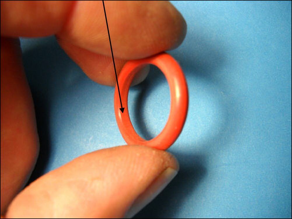 Silicone Spool Valve O-Ring Showing Wear silicone-spool-valve-o-ring-with-arrow.jpg