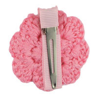 Light Pink Crochet Clip Flower