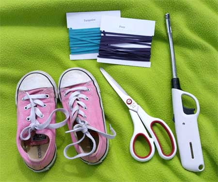 How to Make Skinny Elastic Shoelaces