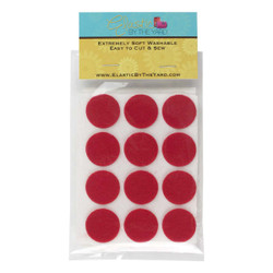 1" Red Adhesive Felt Circles 12 to 240 Dots