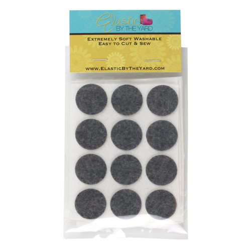 1" Smoke Gray Adhesive Felt Circles 12 to 240 Dots