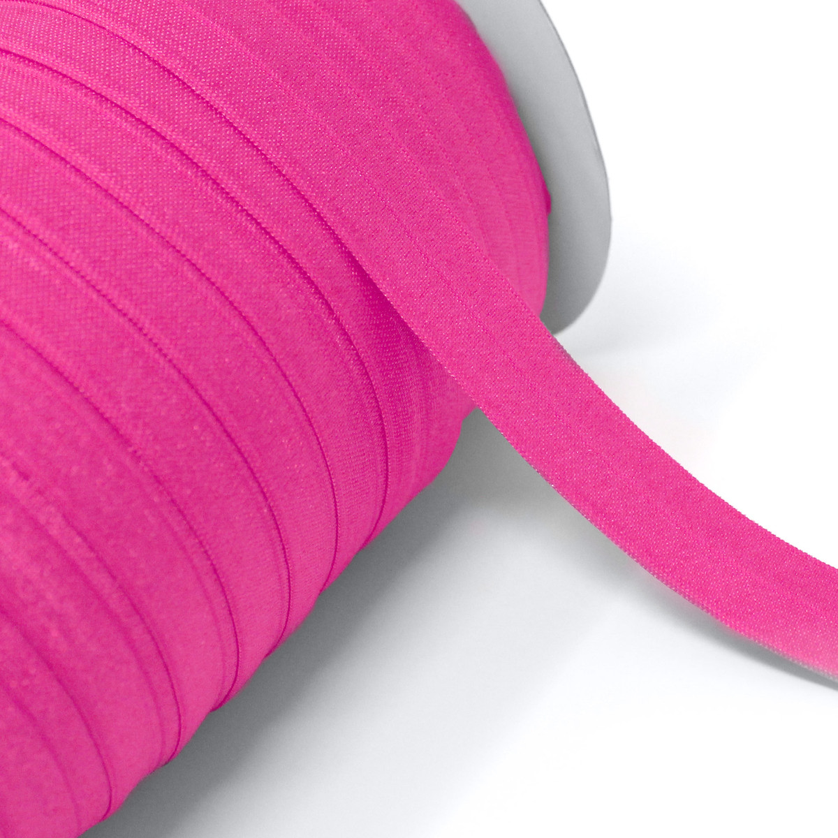 7/8 Inch Neon Pink Wholesale Fold Over Elastic 100yd | Elastic By The Yard