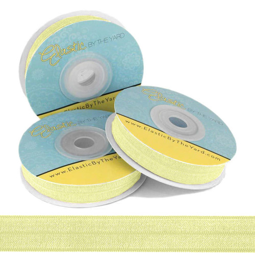 Pale Yellow Daisy 5/8" Fold Over Elastic