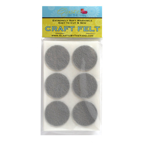 1 1/2" Silver Gray Adhesive Felt Circles 48 to 240 Dots