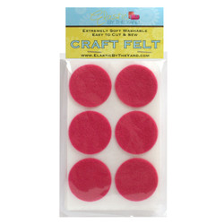 1 1/2" Hot Pink Adhesive Felt Circles 48 to 240 Dots