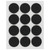 1 1/2" Black Adhesive Felt Circles 48 to 240 Dots 