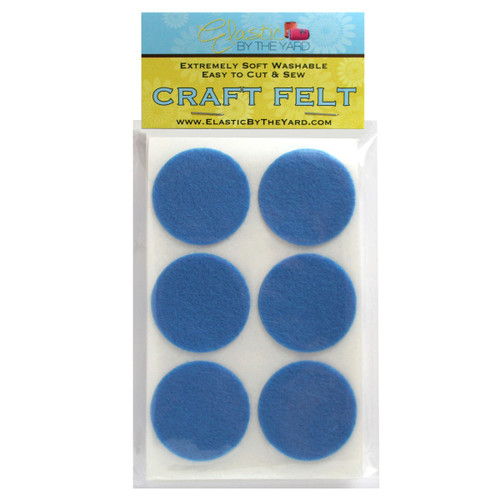 1 1/2" Blue Crystal Adhesive Felt Circles 48 to 240 Dots 