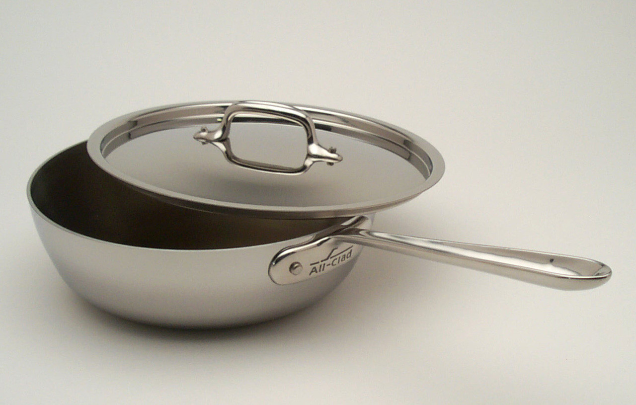 All-Clad Stainless Steel Saucier with Lid 2 Quart