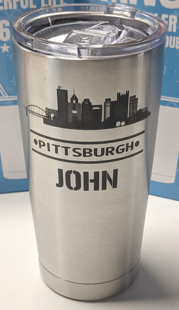 Inspired Pittsburgh Steelers Laser Engraved Tumbler Steelers Tumbler  Personalized Steelers Gift 