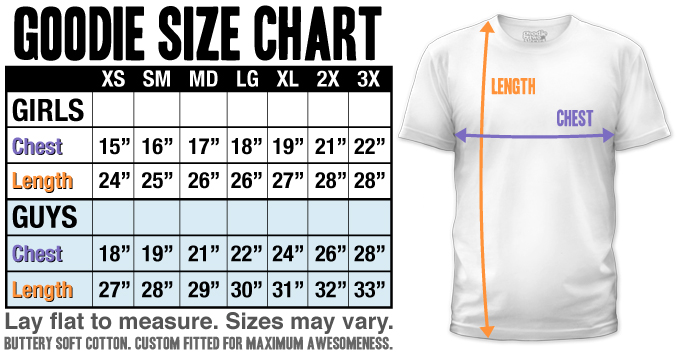 T-Rex If UR Happy & You Know it Girls T-Shirt Sizing Chart