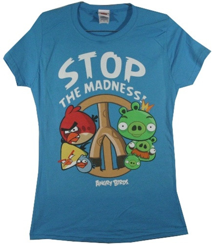 Angry Birds Stop The Madness Girls T Shirt Nerdkungfu