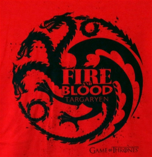 Game Of Thrones Targaryen Logo Red T Shirt