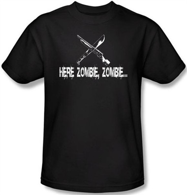 Zombie T-Shirt - Here Zombie Zombie - NerdKungFu