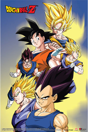 Dragon Ball Z Poster Goku Vegeta Vegito