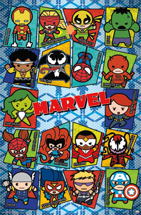 marvel character grid