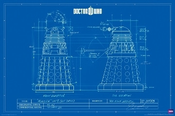 doctor who poster tardis blueprint nerdkungfu