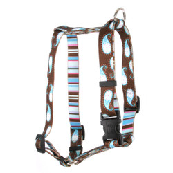 Brown Paisley Roman Style "H" Dog Harness Brown Paisley Roman Style "H" Dog Harness