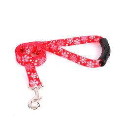 Red Snowflakes EZ-Grip Dog Leash Red Snowflakes EZ-Grip Dog Leash