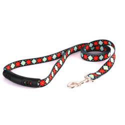 Red Argyle EZ-Grip Dog Leash Red Argyle EZ-Grip Dog Leash